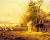 Waiting for the Ferry - 约翰·弗雷德里克·赫尔林